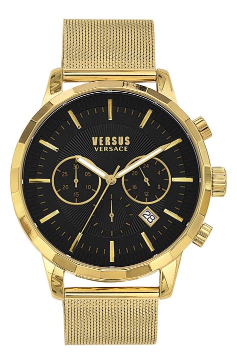 VERSUS Versace Eugene Chronograph Quartz Mesh Strap 